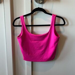 Artfish Women's Sleeveless Strappy Tank Square Neck Double Layer Top